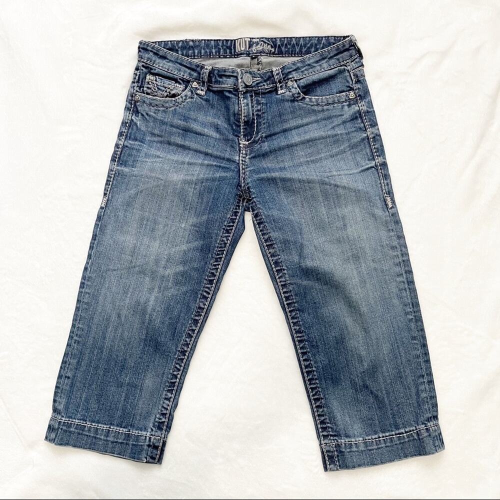 Kut from the Kloth jeans blue denim cropped Capri size 6